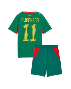 Billige Fotballdrakt Senegal Nicolas Jackson #11 Replika Bortedraktsett Barn VM 2026 Kortermet (med bukser)